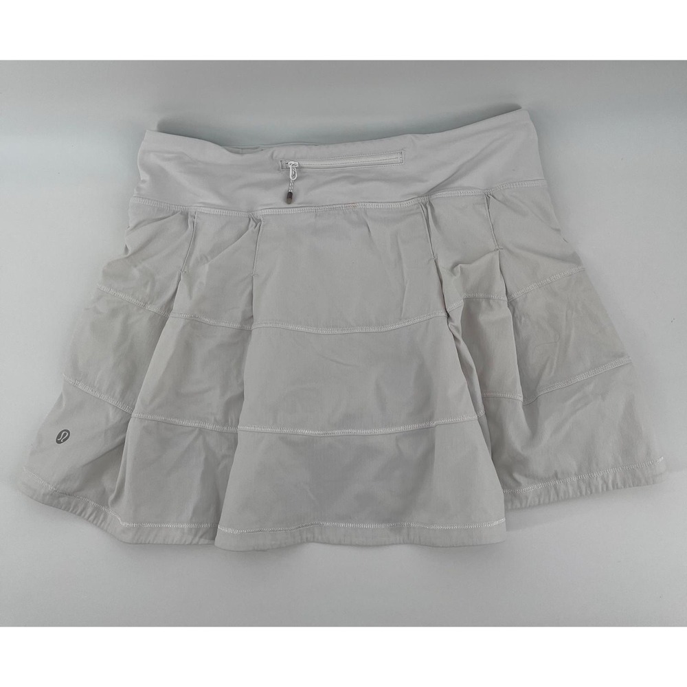 Lululemon Women's White Athletic Skort Skirt Shorts Size‎ 6 Running